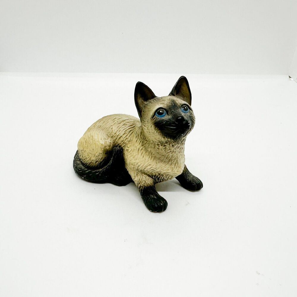 Vintage Porcelain Lefton Siamese Cat Kitten Figurine